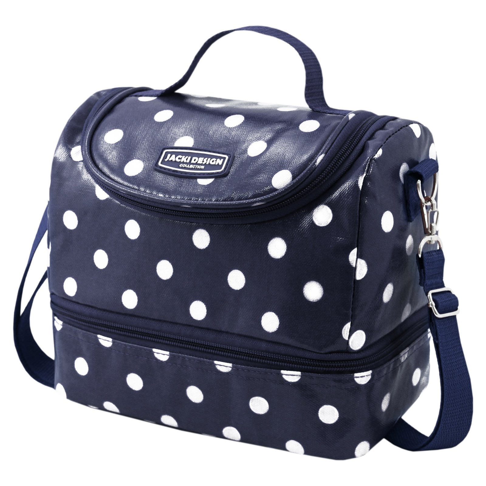 Jacki Design Polka Dot 2 Compartment Lunch Bag