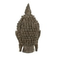 thumbnail image 2 of Buddha Head Sculpture - 6.5" x 6.3" x 12" - Large - Antiqued Brown, 2 of 12