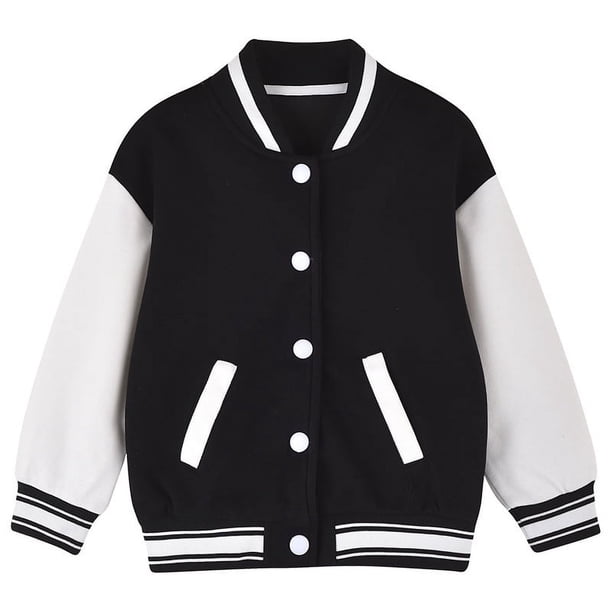 Abrigo de traje de béisbol para niños, ropa de otoño, chaqueta informal holgada para niños pequeños y medianos, de moda