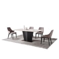 thumbnail image 2 of American Eagle Furniture 17" Faux Leather & Wood Dining Chair in Tan (Set of 2), 2 of 2