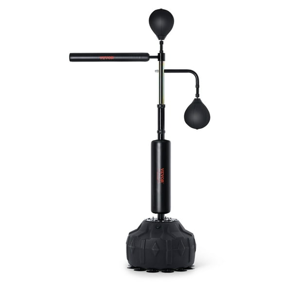 VEVOR Boxing Speed Trainer, Punching Bag with Stand, Reflex Boxing Bag for Teens & Adults, Height Adjustable Free Standing Strike Bag Set with Gloves, Workout Speed Bag