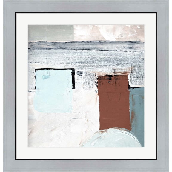 Great Art Now Blocks and Circles Abstract I by Marcy Chapman, Framed Wall Art, 25.25W x 26H