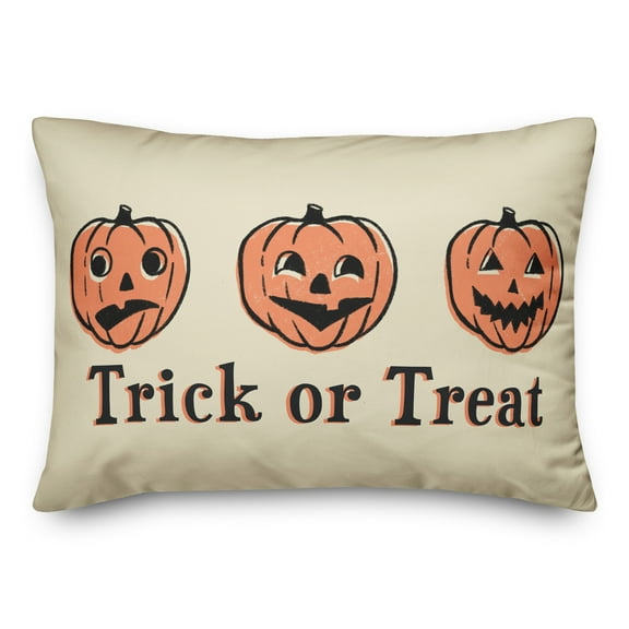 Creative Products Trick or Treat Pumpkins 20 x 14 Indoor / Outdoor Pillow