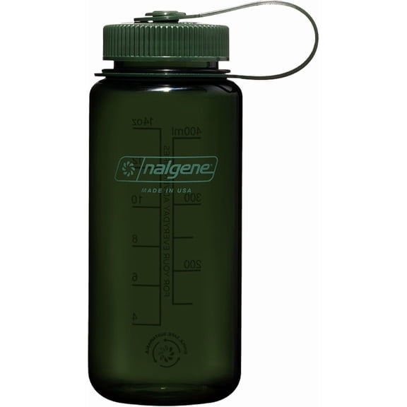 JJEAN-Sustain Tritan BPA-Free Water Bottle Made with Material Derived from 50% Plastic Waste (using ISCC certified mass balance), 16 OZ, Wide Mouth, Jade