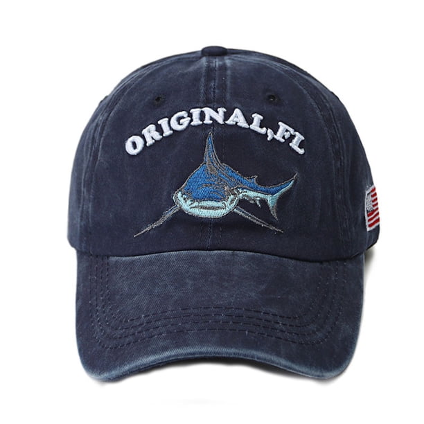 Gorra de béisbol Sharks Anime de mezclilla para hombre y mujer