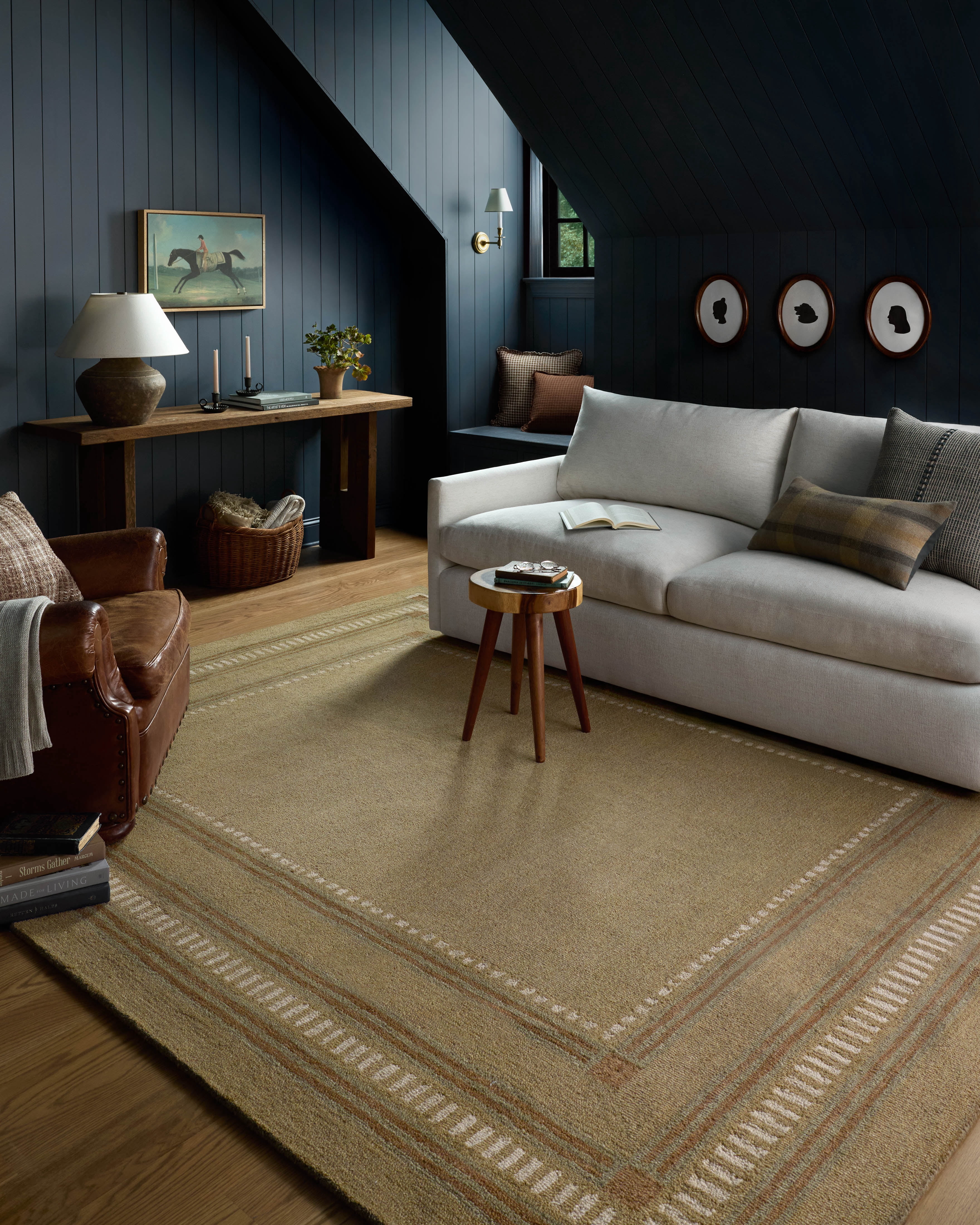Chris Loves Julia x Loloi Alfie Green / Natural 18" x 18" Sample Rug