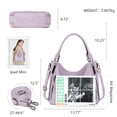 thumbnail image 6 of KL928 Large Purses for Women PU Leather Shoulder Handbags Crossbody Hobo Tote Bags (Taro Purple), 6 of 7