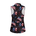 thumbnail image 2 of HUIACONG Golf Shirt with Patriotic Usa Pattern, Women's Sleeveless Golf Shirt for Running, Golf and 4th of July Outdoor Activities, 2 of 7