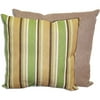 Serenity Stripe Green Throw Pillows 2-pack