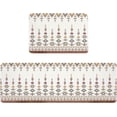 thumbnail image 2 of Bohemian Kitchen Floor Mats, Vintage Geometric Tribal Striped 2 PCS Anti Fatigue Area Runner Rugs Set Boho Wood Grain Non-Slip Bathroom Comfort Standing Mat Home Decor, 2 of 6