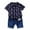Dark Blue, variant on LUOGENLI Toddler Kids Baby Boy Short Sleeve Pattern Shirt Topsand Denim Pants Set Long Outfits for Boys Summer Grey 18-24 Months