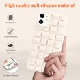 thumbnail image 3 of Compatible with iPhone 11 Case Cute 3D Weave Grid Design for Women Girls Soft TPU Silicone Phone Case Raised Bumper Corners Full Protective Case Cover for iPhone 11 6.1 inch (White), 3 of 7