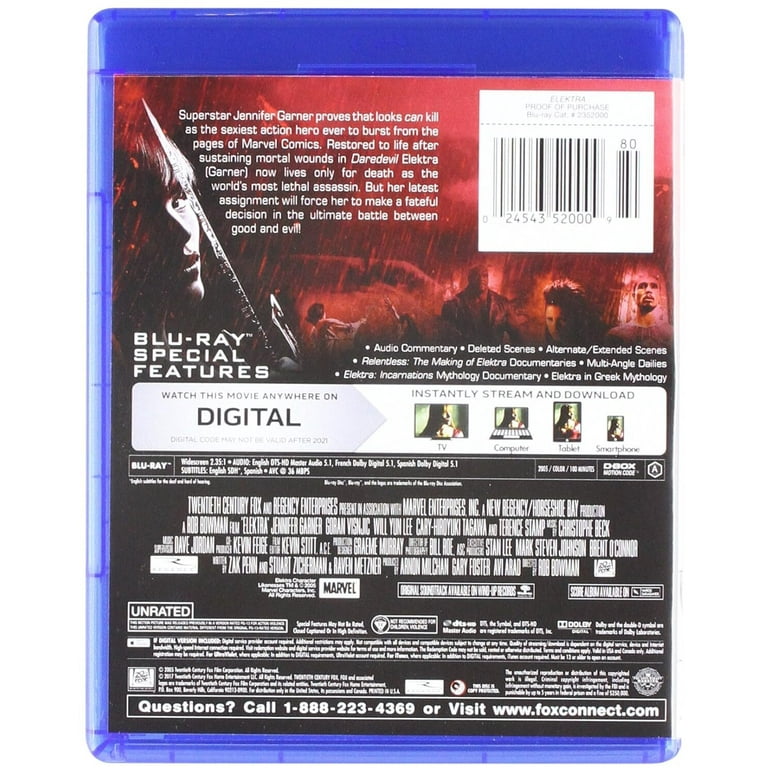 Elektra (Blu-ray + Digital) - Walmart.com