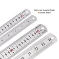 thumbnail image 3 of Unique Bargains Straight Ruler Set 60x3.8CM & 20x2.6CM Stainless Steel Ruler Kit, 2 Pieces, 3 of 5