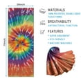 thumbnail image 2 of Colorful Tie Dye Pattern Hot Yoga Mat Towel Non Slip for Hot Yoga - Quick-Drying Yoga Mat Cover with 4 Corner Pockets with Travel Bag - Hot Yoga Towel Non Slip Grip Moisture Wicking Sweat 70"x26", 2 of 6