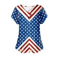 thumbnail image 4 of Fiudx Camisas para Mujer Top de Primavera y Verano de Manga Corta con Estampado de Árboles Informal a La Moda con Cuello En V para Mujer, 4 of 5
