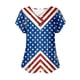 thumbnail image 5 of Top de Verano de las Mujeres Árbol Impresión V-Cuello Casual Manga Corta, Tops Cortos para las Mujeres, 5 of 5