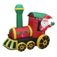 thumbnail image 1 of A Holiday Company 6.5 Foot Inflatable Santa Holiday Train Lawn Decoration, 1 of 5