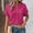 Hot Pink, variant on Linen Shirts for Women Blouses Tops Batwing Sleeve Pocket Patched Shirt Work T Shirts Double Layer Wrinkled Fabric Button Down Shirts Cotton Gauze Tops Collared Blouses Loose Fit Khaki 3Xl