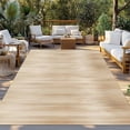 thumbnail image 2 of Orange Brown Outdoor Rug 6x9 Ft - Reversible Patio Rug Outdoor Camping Rugs, Modern Abstract Art Ombre Striped Washable Indoor Outdoor Area Rugs, Non-Slip Outdoor Carpet Runner for Deck/Porch, 2 of 8