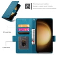 thumbnail image 5 of Compatible with Samsung Galaxy S23 Wallet Case, Classic PU Leather Flip Folio Case with Card Holders Kickstand [Shockproof TPU Inner Shell] Phone Cover for Samsung Galaxy S23, Blue, 5 of 7
