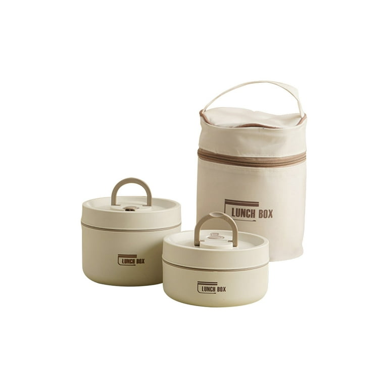 Portable Insulated Lunch Container Set Stackable Bento Lunch Box