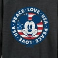 thumbnail image 3 of Disney - Americana - Mickey Peace Love Usa - Women's Lightweight French Terry Long Sleeve Shirt, 3 of 5