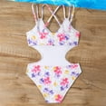 thumbnail image 5 of Gerichy Toddler Girl Swimsuit,Girls Bathing Suit Girls 1 Piece Swimsuit Cut Out Swimwear Summer Casual Tie Dye Beach Sport Bathing, 5 of 8