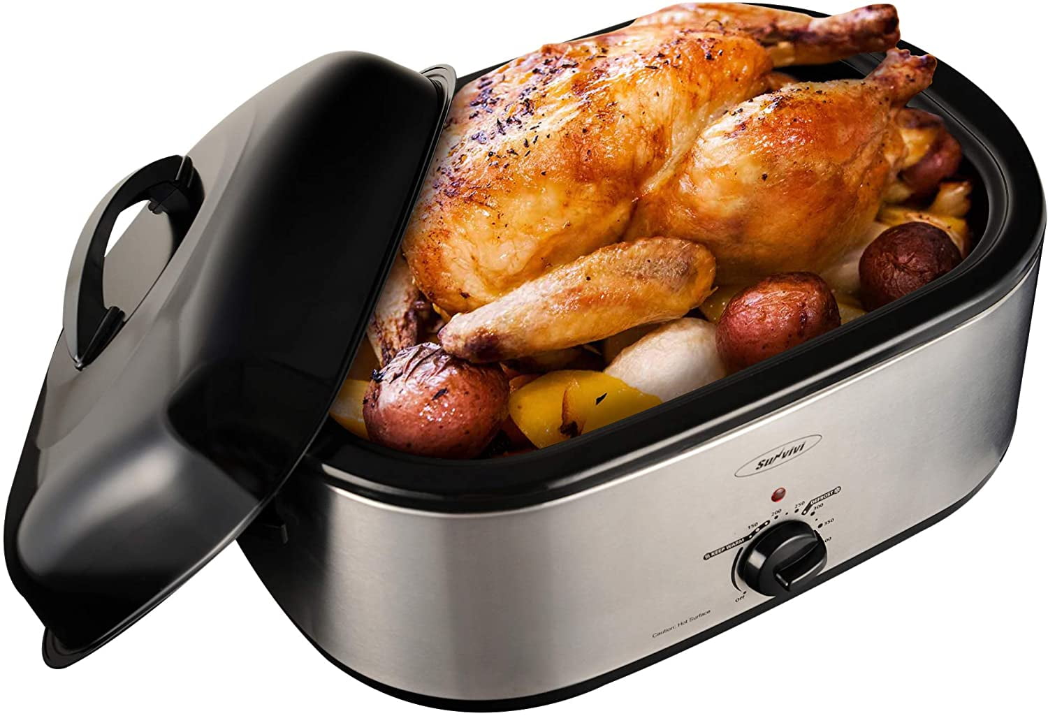 22 Quart Roaster Oven with SelfBasting Lid, Stainless Steel