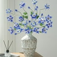 thumbnail image 2 of Yesbay Faux Columbine Flower Artificial Flowers with Bendable Stems Realistic Fake Flower Stem for Home Wedding Bouquets Decor, 2 of 9