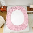 thumbnail image 5 of Castle Fairy Girls Monogrammed Letter 3pcs Twin Sheet Sets,Sparkling Sequin Crystal Twin Fitted Sheet,Pink Bowknot Breathable Flat Sheet,Super Cozy Room Decor, 5 of 7