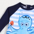 thumbnail image 4 of Emy Dola Baby Boys one Piece Swimsuit Zipper Rash Guard Kids Long Sleeve Bathing Suits UPF 50+ Sun Protection Swimwear 0-3 Years, 4 of 6