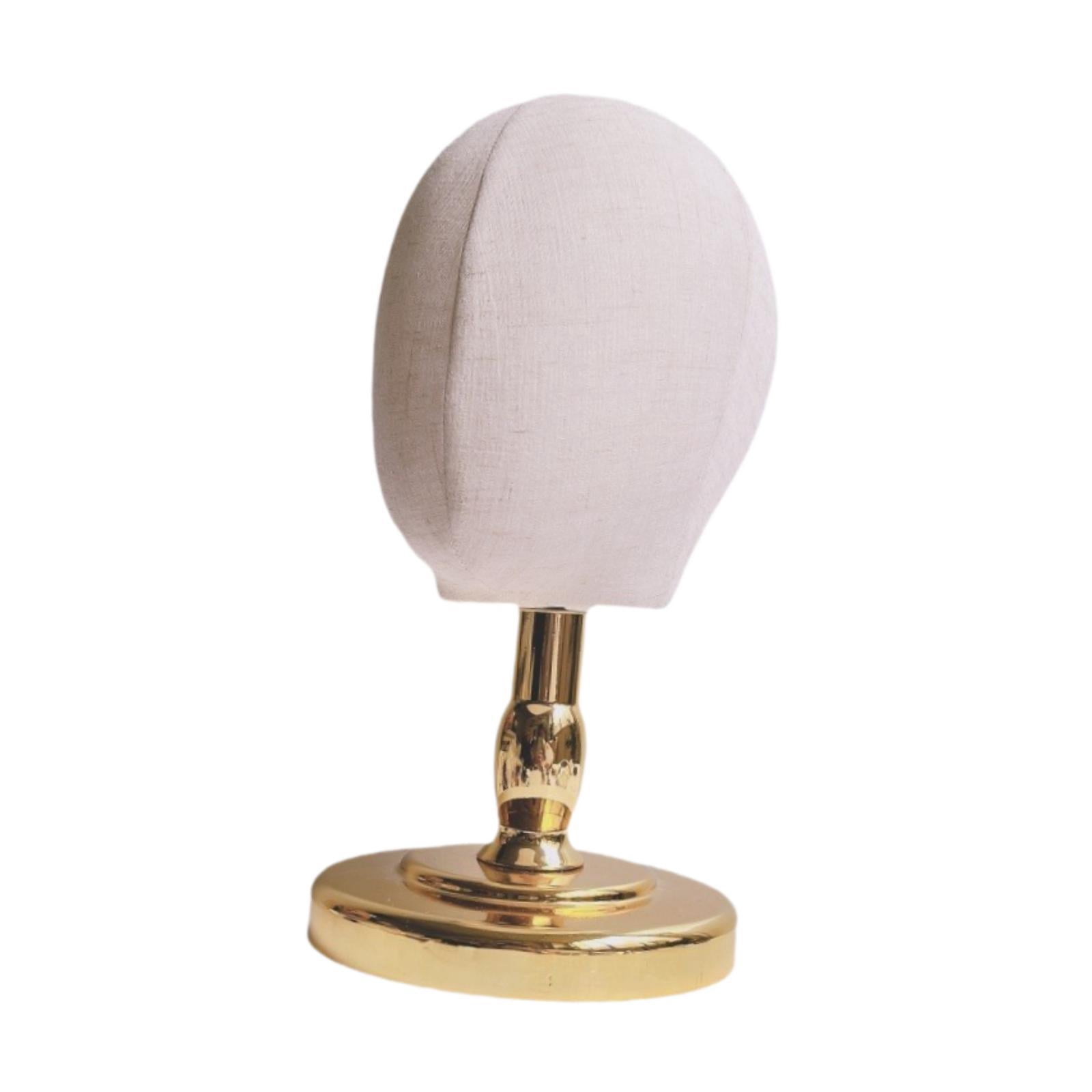 Gazechimp Head Fashion Stable Base Manikin Head for Earphones Headwear Display gold base