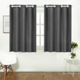 thumbnail image 3 of MKHERT Modern Minimalist Solid Black Window Curtains Kitchen Curtain Room Bedroom Drapes Curtains 26x39 inch, 2 Piece, 3 of 3