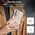 thumbnail image 2 of ELEHOLD Case for Samsung Galaxy S21,Business PU Leather Stand Case with Card Holder & Ring Holder,White, 2 of 7