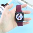 thumbnail image 5 of YuiYuKa Silicone Solo Loop band Compatible with Apple Watch Bands 44mm 40mm 45mm 41mm 38mm 42mm 49mm, Elastic Belt bracelet Strap for iWatch series 3/4/5/SE/6/7/8/9/Ultra tomales blue, 5 of 8
