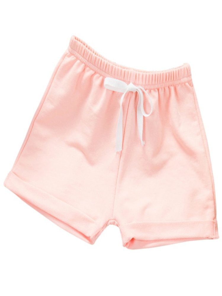 Toddler Kids Baby Boy Girls Cartoon Shorts Solid Print Elastic Waist Harem Pants Summr Casual Trousers Shorts 