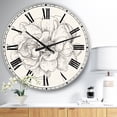 thumbnail image 2 of Designart 'Pen And Ink Florals Iv Farmhouse Wall Clock, 2 of 4