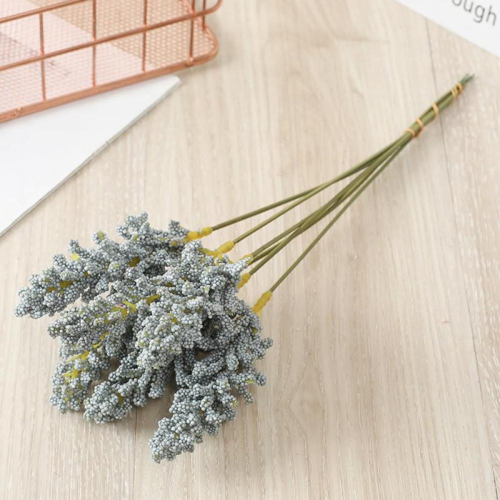 Vase Floral Ornament ,Foam Wheat Stalks, 6 Stems Wheat Sheaves for