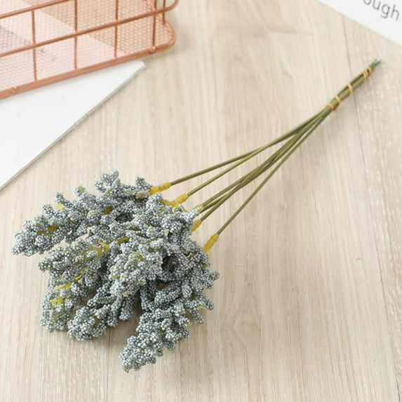 18 Pcs Artificial Fake Wheat Ear Flowers,DIY Wedding Flowers Bunch Bouquet Home Decoration