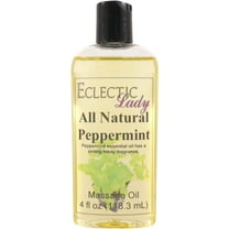 Peppermint Massage Oil by Eclectic Lady, 4 oz, Sweet Almond Oil and Jojoba Oil