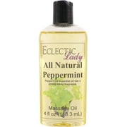 Peppermint Massage Oil by Eclectic Lady, 4 oz, Sweet Almond Oil and Jojoba Oil