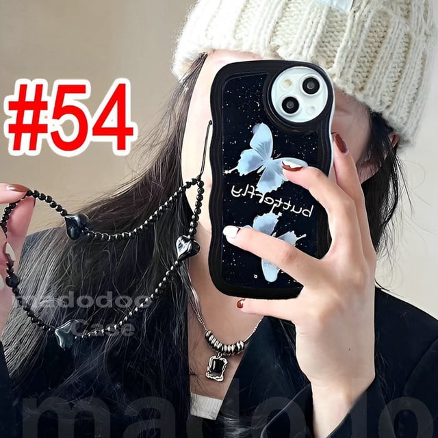 BW 53 Carcasa Redmi Note 12 4G 5G 11S 11 10s 10 Pro 9 8 12C A1 10C 10A 9C 9S 9A 6A 5 Pocoa X5 M3 X3 M4 4G F5 5G NFC K40S Con Cordón ins Wave Edge Balck Star Butterfly Case