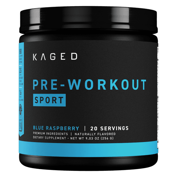 Kaged Pre-Workout Sport Blue Raspberry, 20 13g Servings