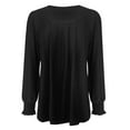 thumbnail image 4 of BLVB Womens Fall Spring Shirts Square Neck Pleated Long Sleeve Tunic Tops Casual Ladies Going out Blouse Tees, 4 of 8