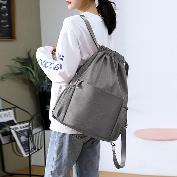 Large Capacity Travel Backpack for Men Women Sports Bag Lightweight Durable Drawstring Football Gym Hiking Mountaineering Cycling