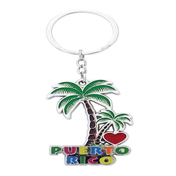 Key Chain Puerto Rico Palm Tree Souvenir Keychain - Best key ring Gift or Collectors Idea (Puerto Rico)
