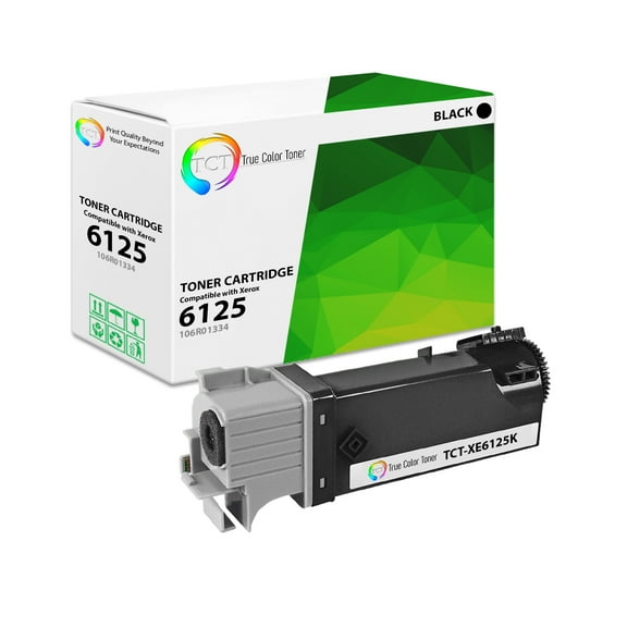 TCT 6125 Black Toner Cartridge - Premium Compatible Replacement for Xerox 106R01334 Black
