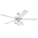 thumbnail image 3 of Westinghouse 7236400 52 in. Ceiling Fan with Dimmable LED Light Fixture White Finish Reversible Blades White & White Washed Pine Frosted Ribbed Glass, 3 of 4
