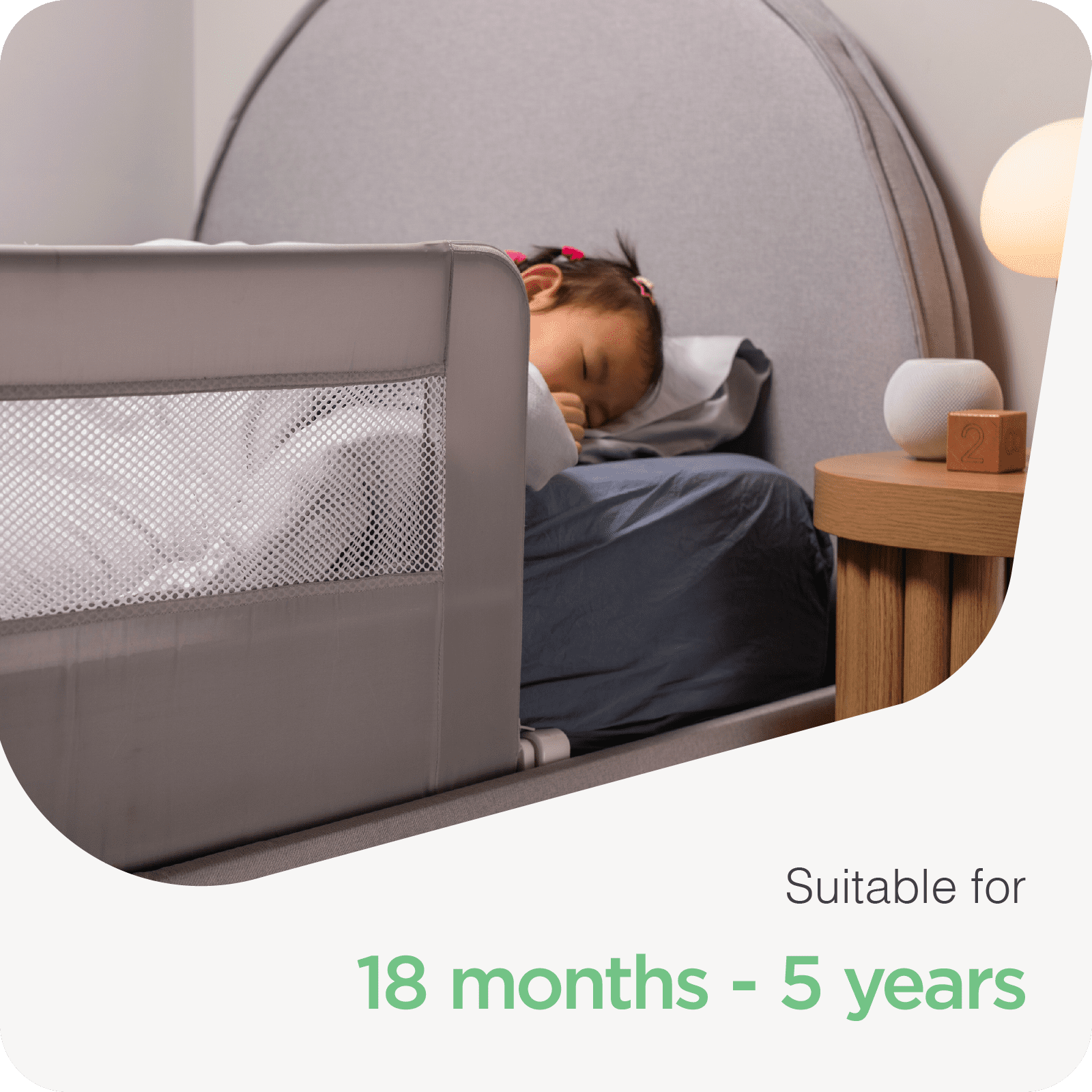 Perma Swing Down Baby Bed Rail, for Kids and Single Mattresses, 35.4" Wide by 17.7" Tall